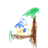 bird building nest drawing by guest-vzqjzvdfn in Artbitrator