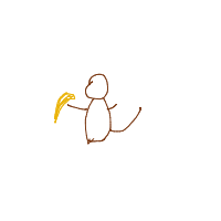 monkey with banana drawing by mattycass95 in Artbitrator