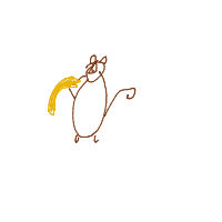 monkey with banana drawing by mattycass95 in Artbitrator