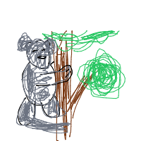 koala hugging tree drawing by guest-t8xy2qkqz in Artbitrator