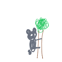 koala hugging tree drawing by guest-6t89q4l3o in Artbitrator
