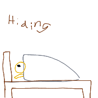 hiding under blanket drawing by guest-3gk9lcmom in Artbitrator