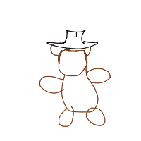 bear with a hat drawing by guest-o2d7xlnpu in Artbitrator