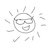 sun wearing sunglasses drawing by guest-1583xw7yv in Artbitrator