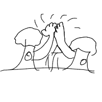 tree giving high five drawing by guest-gyzu9gx8s in Artbitrator