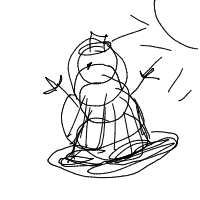 waving snowman drawing by guest-iblbif8rh in Artbitrator