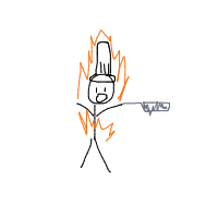 chef on fire drawing by guest-tvbb7z7kt in Artbitrator