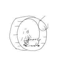 hamster on wheel drawing by guest-she4uarqr in Artbitrator