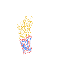 popcorn overflowing drawing by guest-2s0jx4dzf in Artbitrator