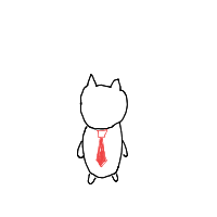 cat with tie drawing by guest-a7bwe4nu1 in Artbitrator