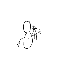 waving snowman drawing by guest-1job2orcl in Artbitrator