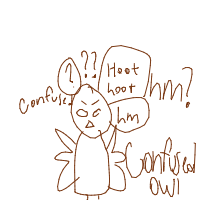 confused owl drawing by guest-u1pdb05ik in Artbitrator