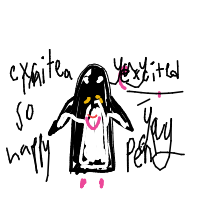 excited penguin drawing by guest-7d8l95urf in Artbitrator
