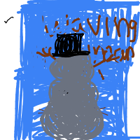 waving snowman drawing by guest-rqp39o1yd in Artbitrator