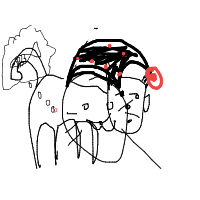 a cat with a hat dreaming about fish with a thought bubble drawing by player-6bd0xb0xy in Artbitrator