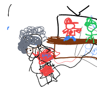 grandma playing video games drawing by guest-gza47hbvy in Artbitrator
