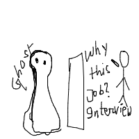 ghost at job interview drawing by guest-utcxyam27 in Artbitrator
