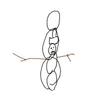 waving snowman drawing by guest-c0gv60fmx in Artbitrator