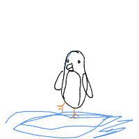 penguin sliding drawing by guest-0u1cjvaqp in Artbitrator