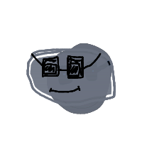 rock with sunglasses drawing by guest-v6fs89drj in Artbitrator