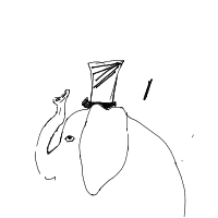 elephant with a hat drawing by guest-0wv33k3n3 in Artbitrator