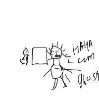 ghost at job interview drawing by guest-hqb91genu in Artbitrator