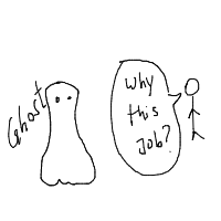 ghost at job interview drawing by guest-xfupm6eh5 in Artbitrator