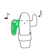 dancing cactus drawing by hatsunemikufan in Artbitrator