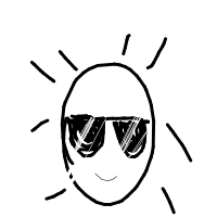 sun wearing sunglasses drawing by hatsunemikufan in Artbitrator
