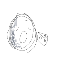 moon eating cheese drawing by hatsunemikufan in Artbitrator