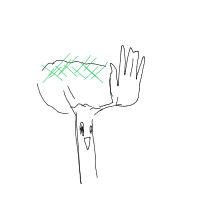 tree giving high five drawing by hatsunemikufan in Artbitrator