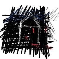 haunted house drawing by hatsunemikufan in Artbitrator