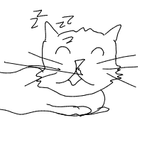 sleeping cat drawing by dhhlycas in Artbitrator