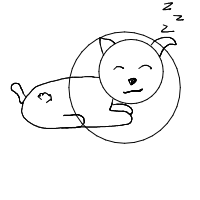 sleepy dog drawing by evzi in Artbitrator