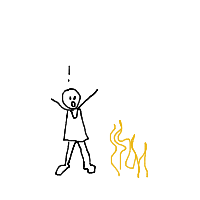 caveman discovering fire drawing by guest-llbn6ywft in Artbitrator