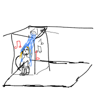 singing in shower drawing by adam2 in Artbitrator