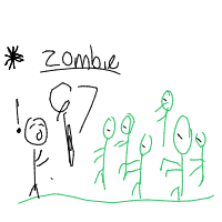 zombie apocalypse drawing by iraby in Artbitrator