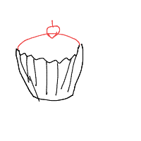 cupcake with cherry drawing by guest-fspkj3ghl in Artbitrator