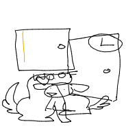 dog waiting at door drawing by guest-9hro2opom in Artbitrator