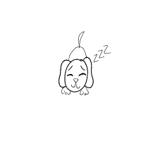 sleepy dog drawing by impicklerick293 in Artbitrator