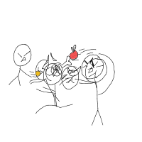 food fight drawing by impicklerick293 in Artbitrator