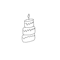 birthday cake drawing by impicklerick293 in Artbitrator