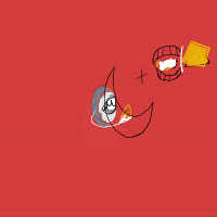 moon eating cheese drawing by impicklerick293 in Artbitrator