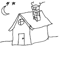 house with chimney drawing by guest-gu826pulw in Artbitrator
