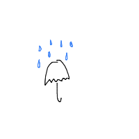 umbrella in rain drawing by guest-2ecd5nt9l in Artbitrator