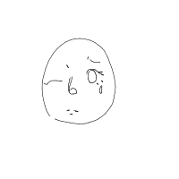 sad face drawing by kawaidrawer in Artbitrator