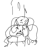 grumpy dog drawing by muariff in Artbitrator