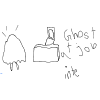 ghost at job interview drawing by guest-zraxjb4gg in Artbitrator
