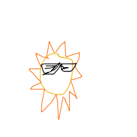 sun wearing sunglasses drawing by sarahcross in Artbitrator
