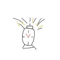 alarm clock ringing drawing by sarahcross in Artbitrator